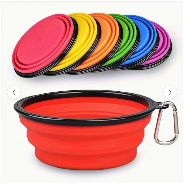 Foldable dog travel bowl