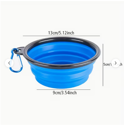 Foldable dog travel bowl