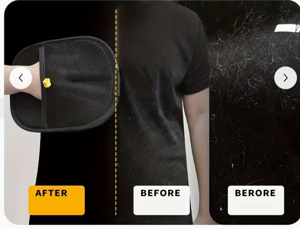 Static pet hair remover glove